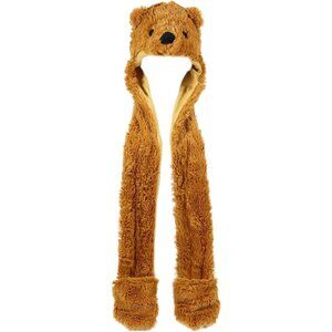 Kids Brown Furry Bear Animal Hat e Fits All Adults /Soft, Warm Beanie Hat